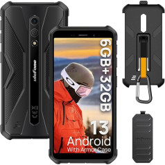 Ulefone Armor X12 Outdoor Mobile Phone Android 13 Go, 6GB + 32GB (SD-256GB) IP69 Robust Smartphone Without Contract Cheap with 4860 mAh, 13MP 5.45 Inch HD+, IP68 Waterproof 4G Dual SIM 3 Cards Slo/NFC