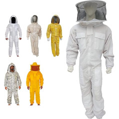 URBANSBEE Beekeeping Suit Ventilated Beekeeping Suit Jacket 3 Layers Bee Suit with Round Fancy Hat Protection for Professional Beekeepers