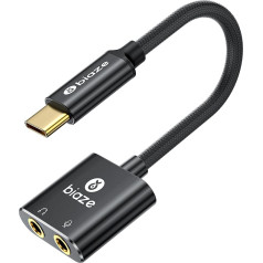 biaze USB C Sound Card Type C to 3.5mm Jack Adapter External Sound Card for Windows Mac Linux PS4 PS5 Switch (Y25)