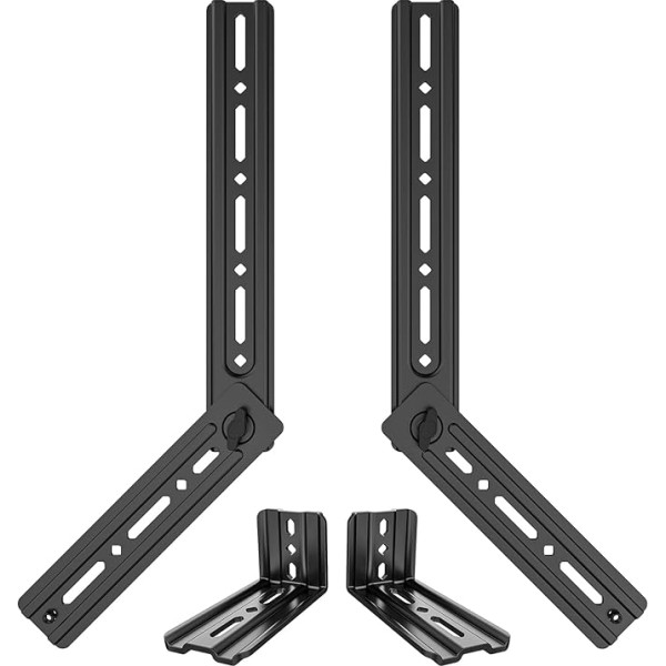 USX MOUNT Soundbar Bracket for Mounting Above or Under TV, Removable Long Extension Plates and L-shaped Holder, Universal Soundbar Holder for Soundbar up to 7 kg, XAS009