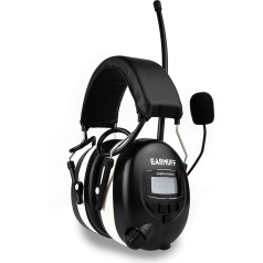 EARMUFF Hearing Protection with DAB and FM Radio, Bluetooth & 31 dB Insulation, Listen to Radio & Play Music from Mobile Phone, Electronic Ear Protection for Adults, Sound Insulation for Construction