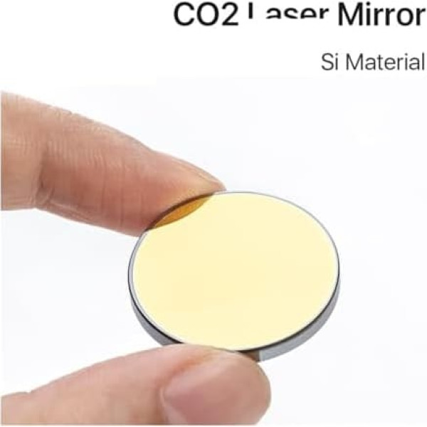 Hookurity CO2-lasering-Si-reflektierende Spiegel for lasering-Graveur, vergoldete Silizium-Reflektorlinsen, Durchm. 19 20 25 30 38,1 mm(25mm)