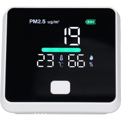 PM2.5 Detector, PM2.5 Monitoring Meter, High Accuracy Detector Thermometer, Humidity Meter, Air Quality Meter, Real-time Monitoring, Precision Measurement