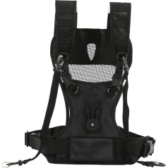 COHU Dual Camera Strap, Quick Release Adjustable Nylon Camera Strap Breathable Chest Vest Security Camera Shoulder with Storage Bag and Belt for Studio Photography