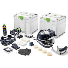 Festool Conturo KA 65 Set Corner Bins (with Guide Table, EVA Adhesive, Sanding Strips, Sanding Block, Capping Device, Pull Blade, Outsole, Polishing Felt, Abrasive Fleece, Polishing) in Systainer