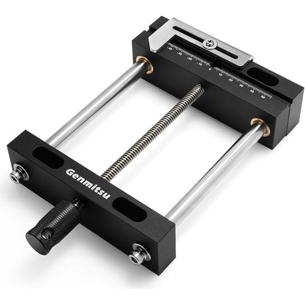 Genmitsu Aluminium Vice Clamp DIY Desktop Work Table Drill Vice Bench Vice for CNC 3018-PRO/PROVer/PROVer Mach 3/MX3/PROVER XL 4030/4030 V2, Clamping Range 115 mm, Black