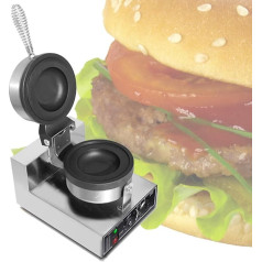 Electric Burger Press Electric Burger Machine, Ice Cream Burger Machine, Commercial Burger Warmer, 1200W, Non-Stick Burger Press, Electric Burger Maker Mold, 110V
