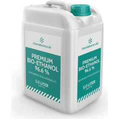 Premium Bio-Ethanol 96.6% | High Purity | Fully Denatured (5 Litres)