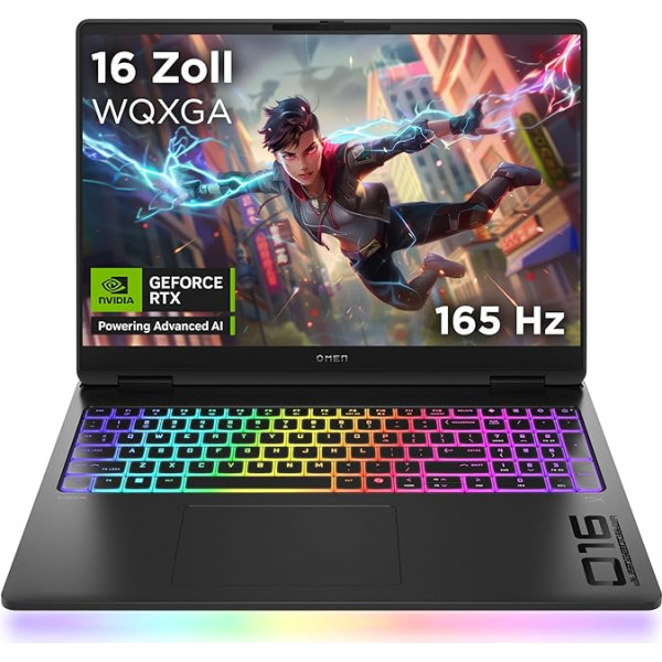 HP Omen MAX Gaming Laptop | 16 Inch 2K Display 165Hz | Intel Ultra 9-275HX (24C) | NVIDIA GeForce RTX 5080 16GB VRAM | 32GB DDR5 RAM | 1TB SSD | Windows 11 | QWERTZ | Aluminium Casing | Shadow Black