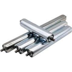 Conveyor Belt Support Rollers Conveyor Belt Pack of 4 Conveyor Rollers Replacement Stainless Steel Rollers Industrial Powerless Roller 25 32 38 50 60 mm Diameter for Roller Stand, Woodworking