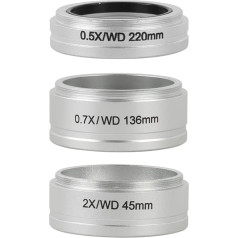 Microscope Accessories WD 0.5*0.7*2.0*8*50X Trinocular Microscope Stereo Microscope Auxiliary Lens Barlow Lens for SMZ645 SMZ745 Durability and Reliable Performance (Size : 0.5*0.7*2