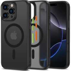 Tech-Protect Futrālis iPhone 16 Pro ar MagMat Magsafe pogu spilventiņiem - matēti melns