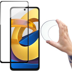 Elastīgs rūdīts stikls ar rāmi priekš Xiaomi Redmi Note 11T 5G / Redmi Note 11S 5G / Poco M4 Pro 5G