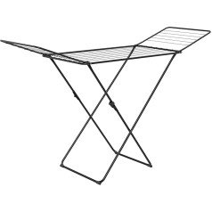 Gimi Tendedero X-Leg Glory Clothes Airer, Metal, Black, 180 x 55 x 93 cm