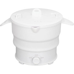 Electric Hot Pot, Multifunctional 1.2 L Cooking Pot, Foldable Electric Travel Cooker, Electric Hot Pot, Foldable with Steam Grid for Versatile Uses at Home and on the Go