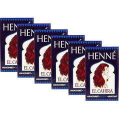 Generisch Henna El Cahira Mahogany Red Set of 6 x 85 g