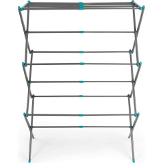 Beldray Extendable Clothes Airer Space Saving with 3 Levels, 7 m Drying Length and 7 kg Load, Small Foldable Clothes Airer, 65 x 104 cm, Non-Slip Feet
