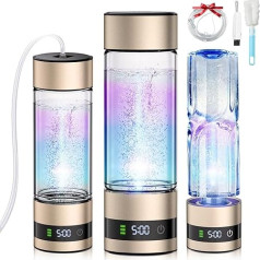 IUHFSIFS 5.0 Verbesserte Wasserstoff-Wasserflasche, 8-Stunden-Wasserstoffsperre, Wasserstoffwasser, 5000 PPB-Viskosität, 100 % auslaufsicher, PEM/SPE-Technologie, Hydro-Wasserflasche, verbessert das
