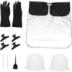Beaupretty 11Stücke Teiliges Haar Highlight mit Silikonkappen Färbehaken Clips und Handschuhen für DIY Haarfärbung und Salonanwendungen Einfach zu Bedienen