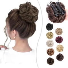 CLQYXRMVC Unordentlicher Haarknoten Krallenklammer Messy Bun Haarteil Wellig Lockig Synthetische Scrunchie Pferdeschwanz Haarverlängerungen Pferdeschwanz-Haarteil für den täglichen Gebrauch(6A)