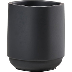Zone Denmark Time Toothbrush Holder for Bathroom, Diameter 8 cm, Height 9.8 cm, Black