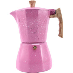 Fangxuee Latte Mocha Coffee Machine Italian Moka Espresso Cafeteira Percolator Pot Field Coffee Machine 300 ml Pink