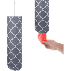 Wanmu Plastic Bag Holder, Wall Mount, Adjustable Grocery Bag Holder, Garbage Bag Holder, Large Reusable Shopping Dispenser for Grocery Store, Home, Kitchen, Travel, 20.5 x 9