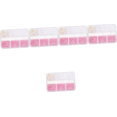 Healeved 5 Sätze 3d- -dekoration Nagel Diamanten Perlen Nagelblumendekoration Diamant- Diamantperlen Kirschschmuck Dekorativer Nagelaufkleber Abnehmbare Nagelanhänger Diy Harz