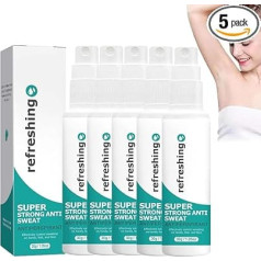 Antiperspirant Deodorant Spray Against Strong Sweating Pack of 5 Anti Sweat Body Spray Long-Term Protection Men & Women Deodorant 2029 Anti Perspirant for Under the Armpits Body Sweating Sweat Off