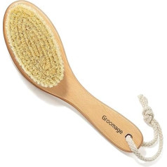 Groomage Dry Brush for Body, Dry Brush for Skin Care, Natural Bristles Exfoliating Brush, Body Brush for Skin Exfoliation, Cellulite, Lymphatic Drainage