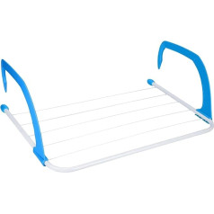 Flatro Radiator Clothes Airer, Clothes Dryer, Multipurpose Clothes Airer, Space Saver, Indoor Use Powder Coated Metal with Non-Slip Plastic Caps (Blue, 1 Pack)