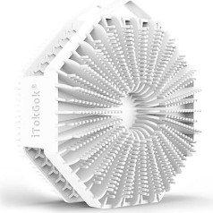 iTokGoK® Silver-Infused 2 in 1 Silicone Body Scrubber Double Sided Design Body Brush Silicone Body Scrub Body Brushes for All Skin for Showering Foams Well - White