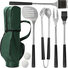 Golf Gifts for Men, BBQ Accessories, 8 Piece Golf Grill Tool Set, Easter Basket Fillers for Adults and Men, Father's Day Gifts for Father's Day, BBQ Gifts for Men, Golfers, Funny