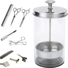 Professional Manicure Tools Disinfectant Soaking Glass Salon Hairdressing Tools Scissor Combs Glass Cleaning Bottles (650ml), #511