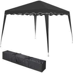 Foldable Gazebo 3 x 3 m Including Bag Water-Repellent UV 50+ Protection Pop Up Tent Folding Gazebo Garden Tent, Party Tent, Capri Click System Metal Poles (Grey)