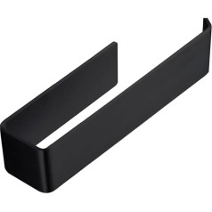 Towel Rail No Drilling Required, Towel Holder, Black, Thick SUS304 Stainless Steel Towel Ring, Self-Adhesive Towel Rail, Towel Rail for Bathroom and Kitchen (20 cm)