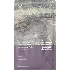 Numeira Dead Sea Salt Magnesium Bath and Soaking, Relaxing Magnesium Bath Salt from Jordan, Lavender Infused Magnesium Chloride Flakes for Bathing, 1 kg