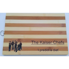 Handy Stamps 'Kaiser Chief' Themed Novelty Chopping Board 34 cm x 24 cm with Comedy Cookery Themed Wording