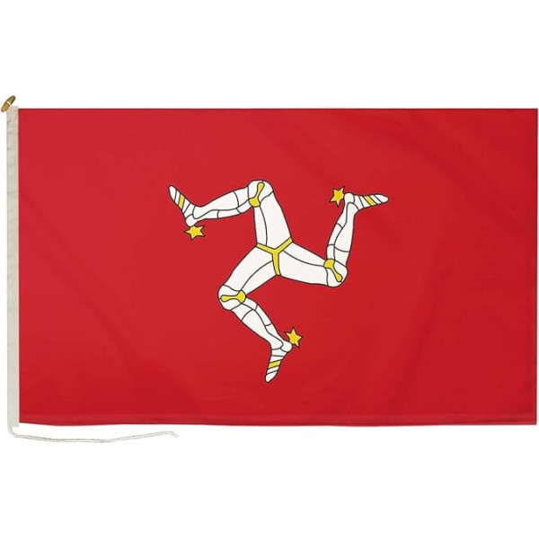 Duraflag Isle of Man 5ft x 3ft Flags with Rope and Toggle Clasp Premium Quality 5