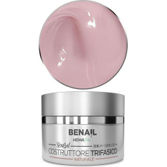 Benail Opaque builder gel for nails without picking up; 3-phase build-up gel for nail modelling, extension, cover or refil 30 ml (natural)
