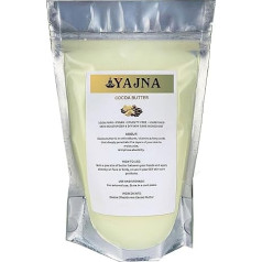Yajna Organic Raw Cocoa Butter Pure Natural Unrefined Skin Moisturizer for Face Body Hair Grade A DIY Creams Balms Lotions Soaps Makes Dry Hard Skin