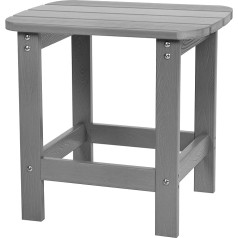 Flash Furniture Charlestown Adirondack Resin Multi Level Indoor Outdoor Side Table Grey