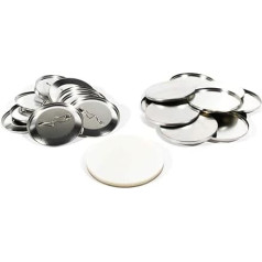 Button Blanks 59 mm (Pack of 200) for Badgematic Button Machine with Safety Pin