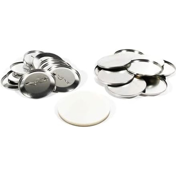 Button Blanks 59 mm (Pack of 200) for Badgematic Button Machine with Safety Pin