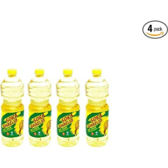 4 x 1 Litre Sunflower Oil Sora I Cooking Oil I Frying Oil I Roasting Oil I Ideal for Baking, Roasting and Salads