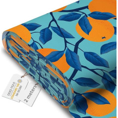DreamRoots Waterproof Canvas, Upholstery Fabric, Sold by the Metre, 160 cm Wide, Water-Repellent Fabric, 220 g/m² 600D, Waterproof Awning Fabric, Sold by the Metre, Tropical Orange, 2 m