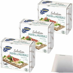 usy Bundle for Wasa Selection Poppy & Sea Salt Pack of 3 (3 x 245 g Pack) + usy Block
