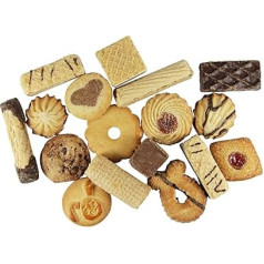 Leckere Keksmischung 2. Wahl, Keks Kiste 1,5 kg (1500g) Premium-Kekse mit Zartbitter- & Vollmilchschokolade, Feine Auswahl an Gebäcksorten, Ideal als Geschenk & zum Teilen