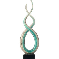 Leonardo Rotate 064114 Sculpture 38 cm White and Turquoise
