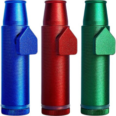 OMO Metal Spice Dispenser, 3 Pack Portable Leakproof Storage Bottle (Blue, Red, Green)